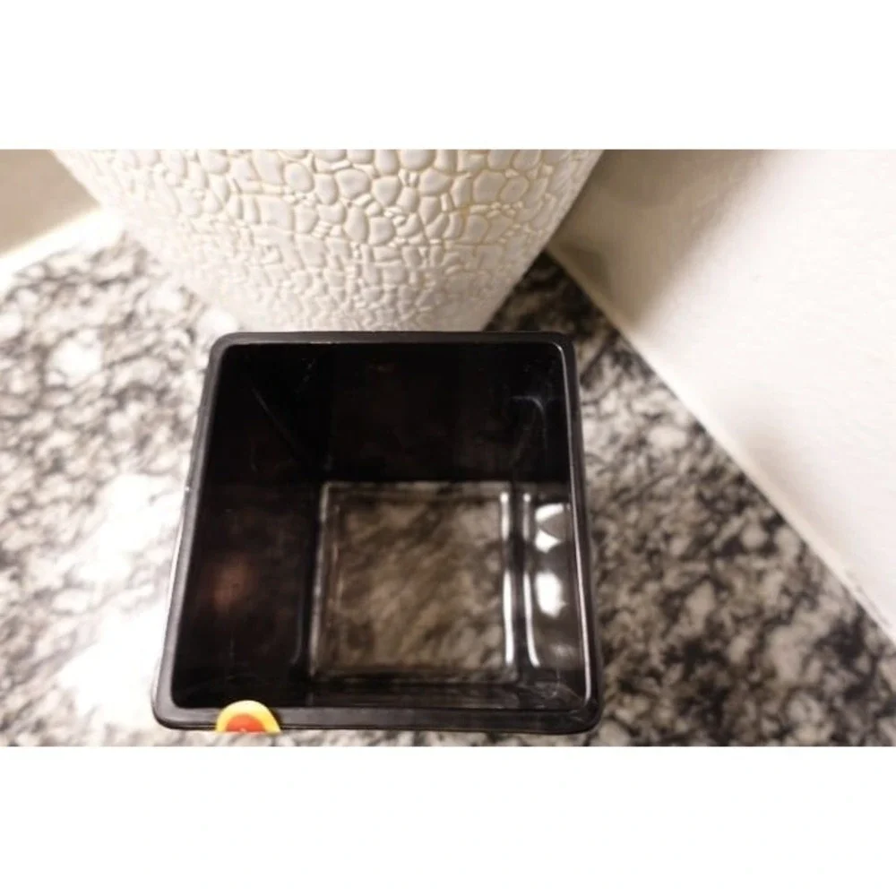Luv Imports Smoked Black Glass Square Vase 5x4 Modern‎ Minimalist Decor